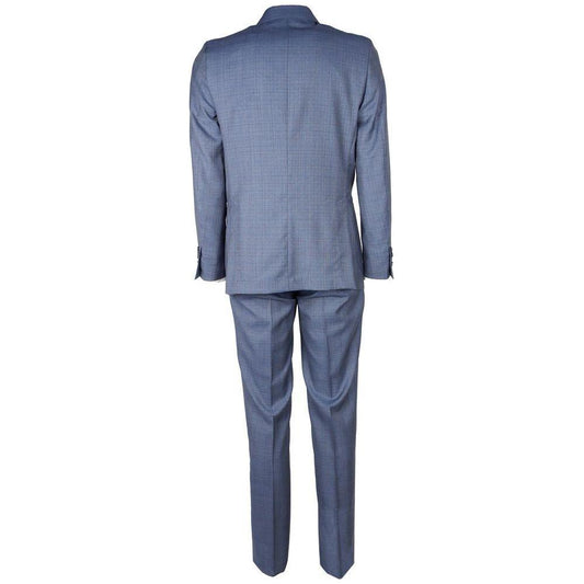 Made in Italy Blue Wool Vergine Suit Made in Italy