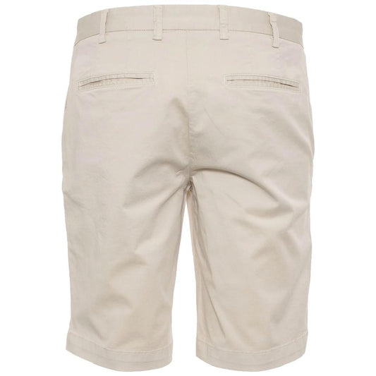 Refrigiwear Elegant Beige Bermuda Shorts with Logo Patch Refrigiwear