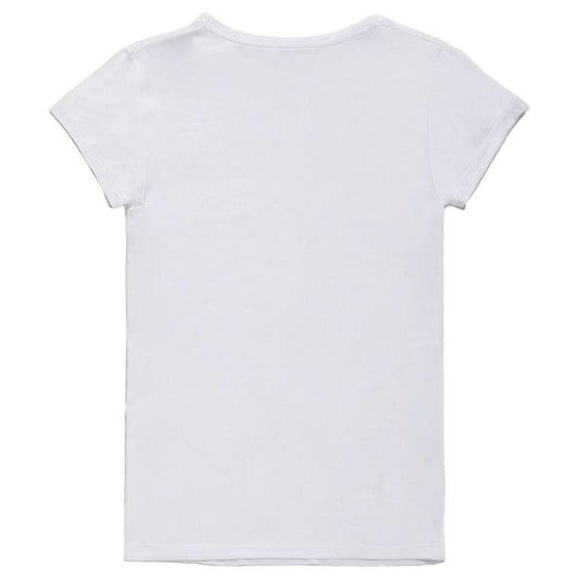 Refrigiwear Elegant V-Neck Logo Tee in Pristine White Refrigiwear