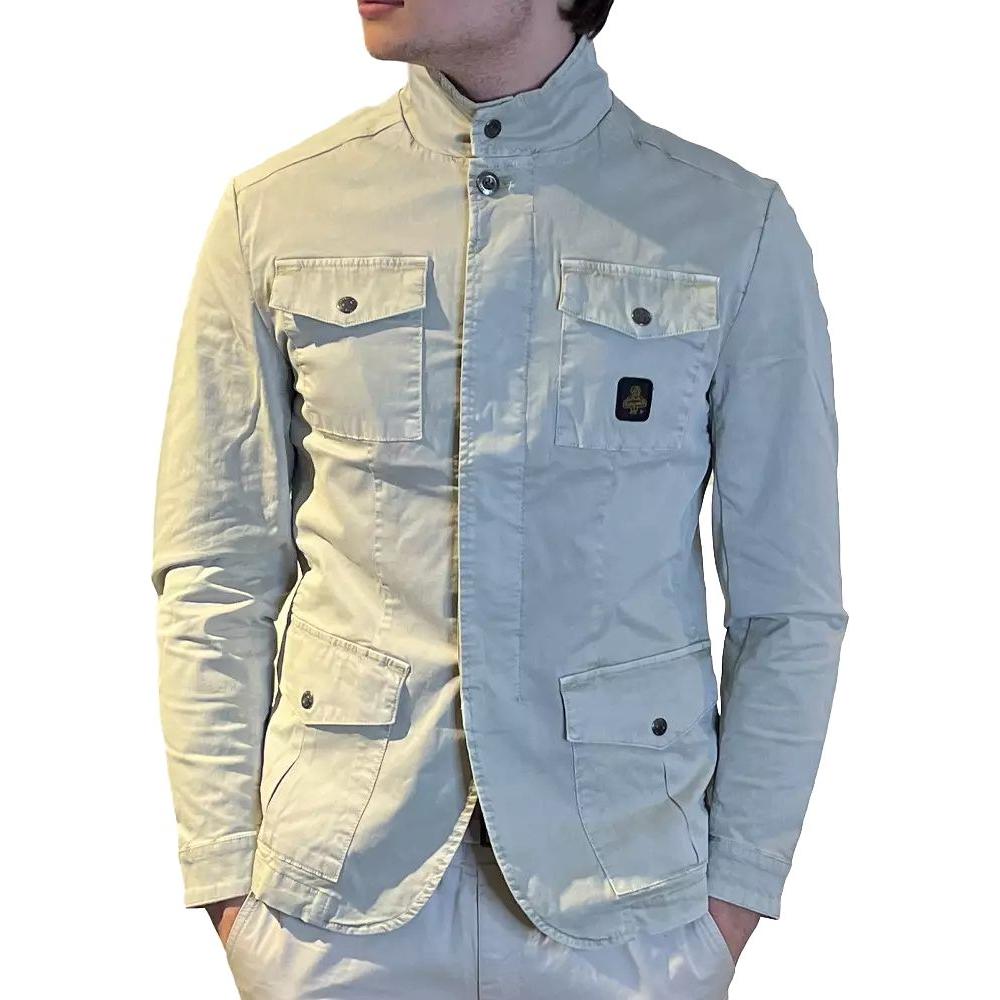 Refrigiwear Sleek Beige Four-Pocket Cotton Jacket Refrigiwear