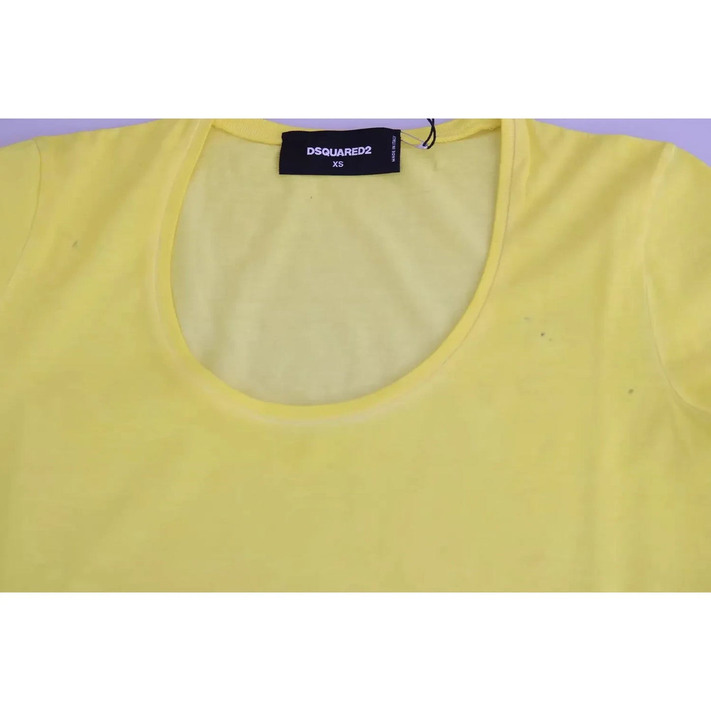 Dsquared² Yellow Round Neck Short Sleeve Shirt Top Blouse Dsquared²