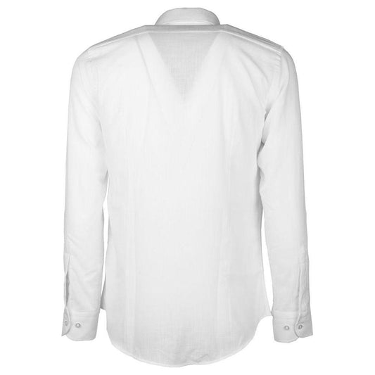 Made in Italy White Cotton Shirt Made in Italy