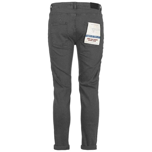 Fred Mello Chic Gray Cotton Denim Pants Fred Mello