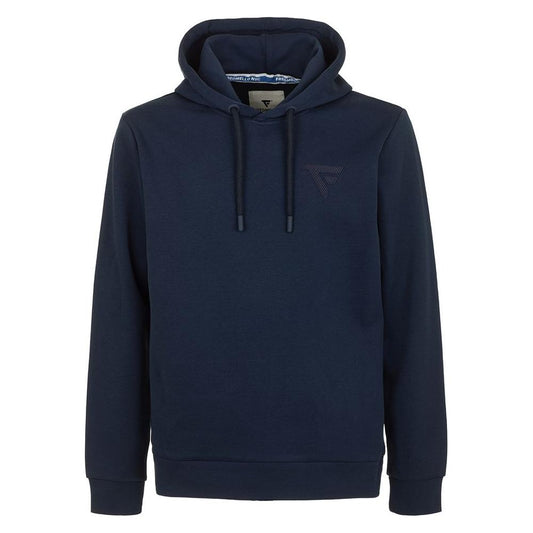 Fred Mello Soft Cotton-Blend Blue Hoodie with Logo Design Fred Mello