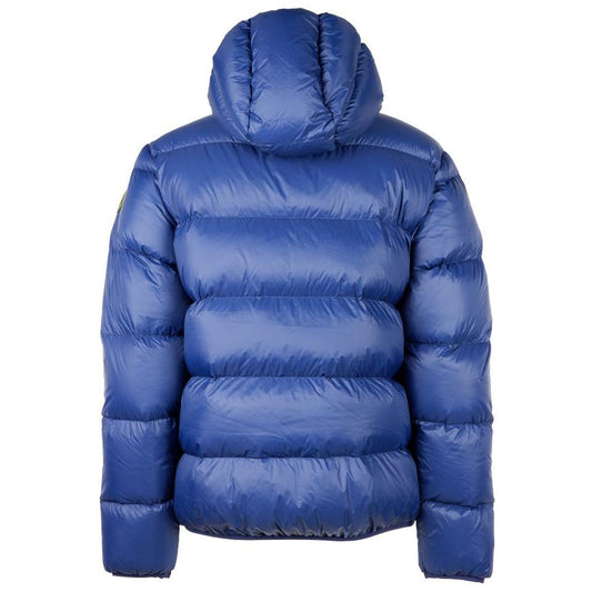 Centogrammi Sleek Blue Nylon Down Jacket Centogrammi