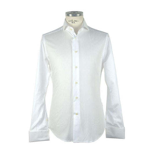 Made in Italy Elegant Ceremony White Cotton Shirt Made in Italy