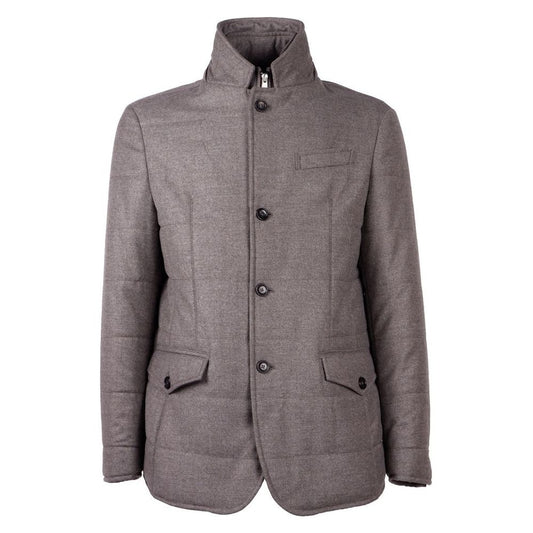 Made in Italy Elegant Wool Cashmere Men's Coat Made in Italy