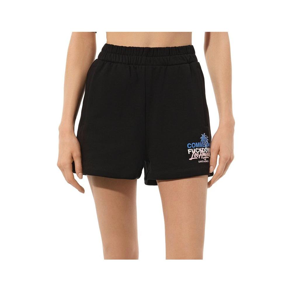 Comme Des Fuckdown Chic Black Cotton Shorts with Side Pockets Comme Des Fuckdown