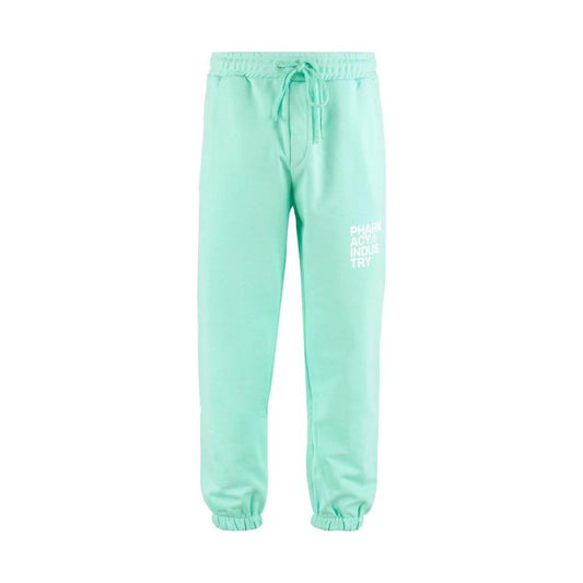 Pharmacy Industry Emerald Cotton Trousers with Logo Detail Pharmacy Industry