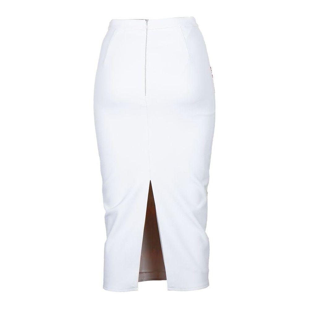 Elisabetta Franchi White Polyester Women Skirt Elisabetta Franchi