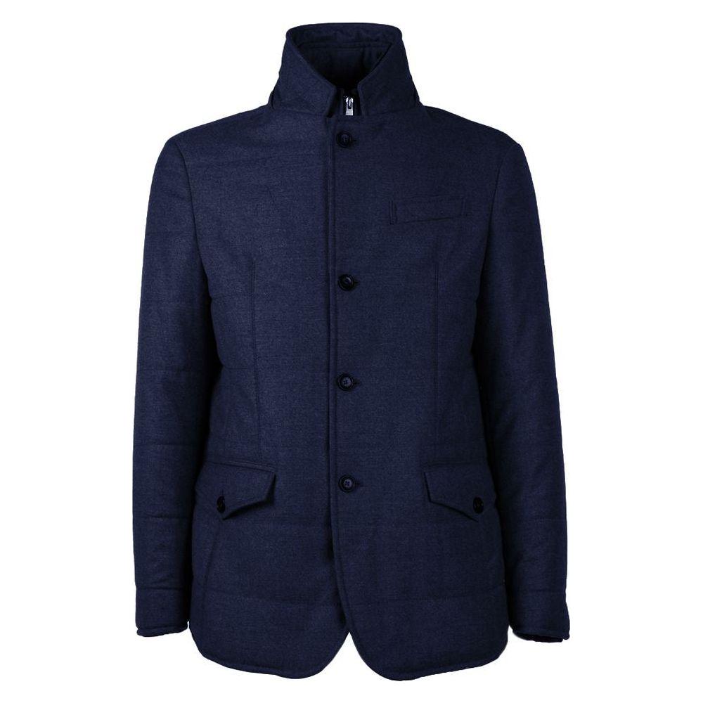 Made in Italy Elegant Wool-Cashmere Men's Coat Made in Italy