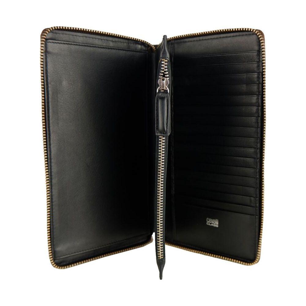 Cavalli Class Sophisticated Brown Leather Wallet MAN WALLETS Cavalli Class