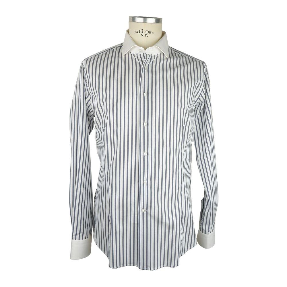 Made in Italy Elegant Striped Milano Cotton Shirt Made in Italy