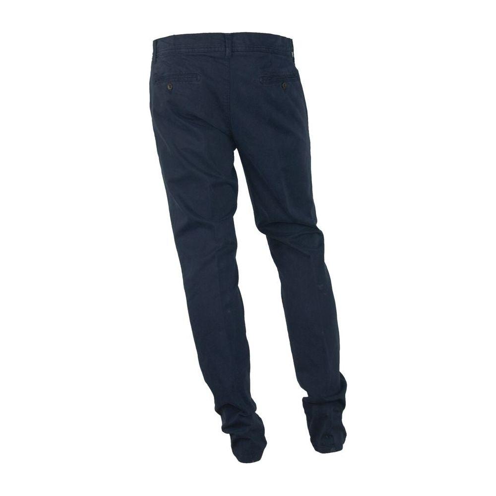 Made in Italy Elegant Blue Winter Trousers Made in Italy