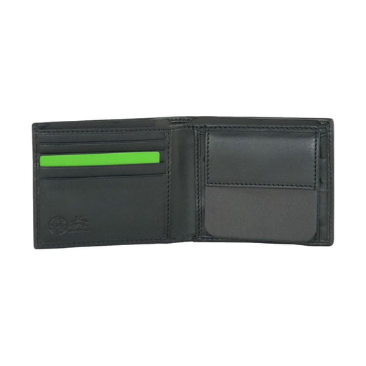 La Martina Elegant Black Leather Wallet MAN WALLETS La Martina