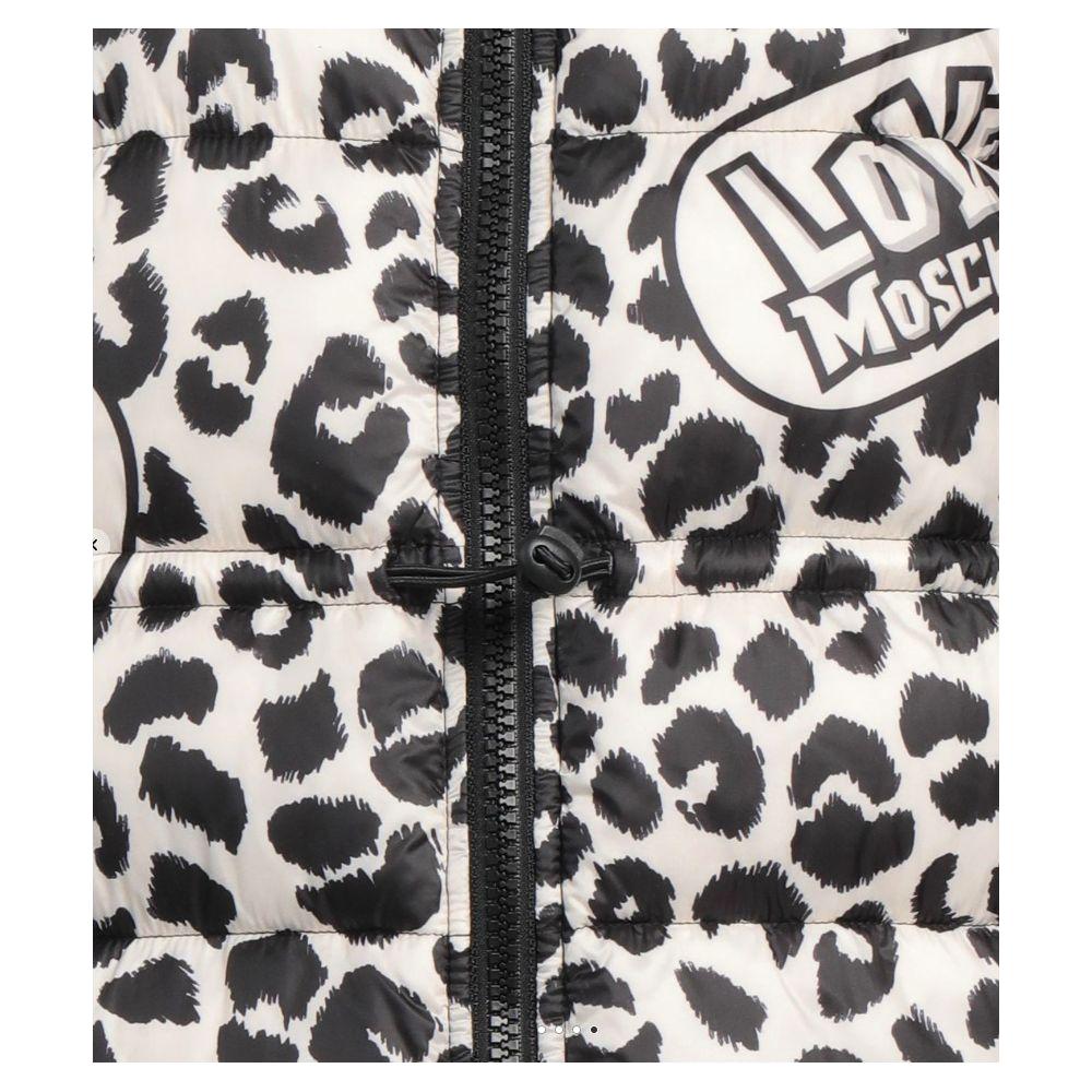 Love Moschino Chic Leopard Print Down Jacket Love Moschino