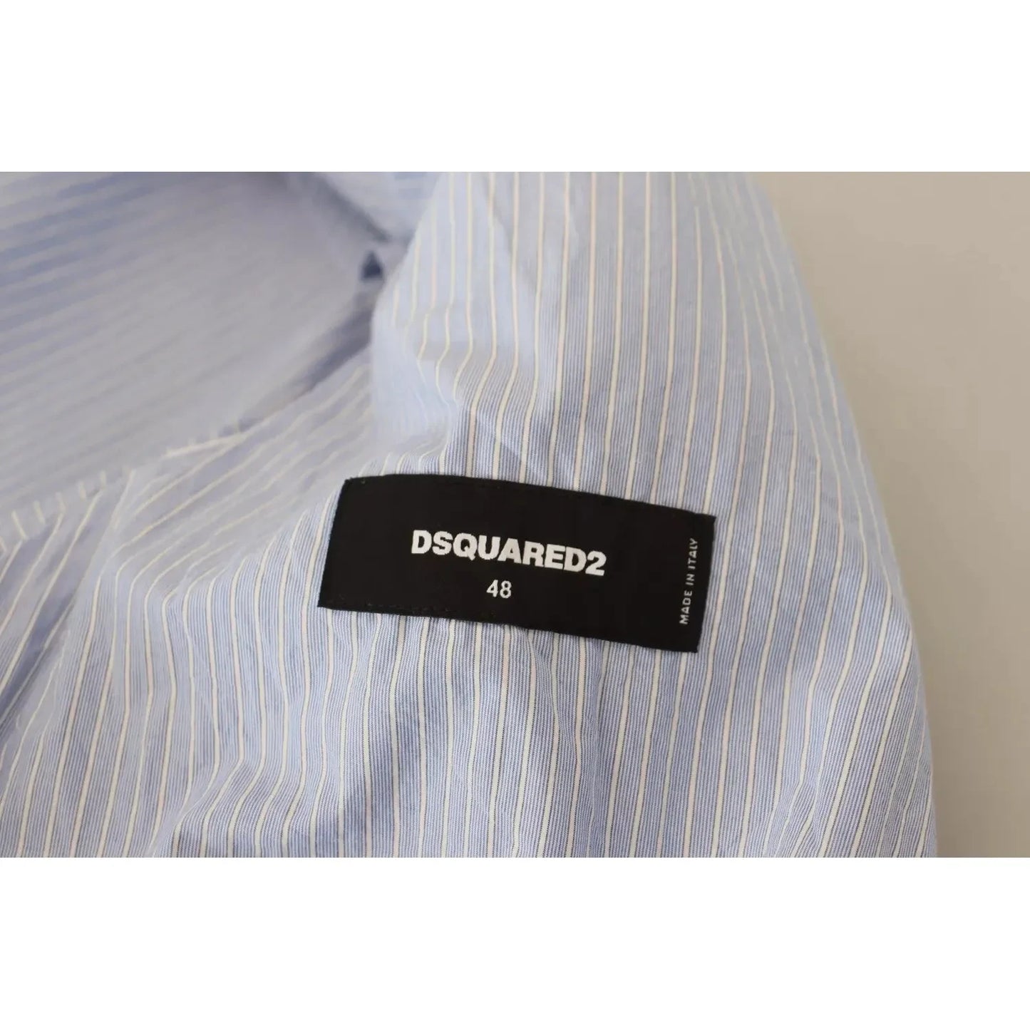 Dsquared² Blue Striped Single Breasted Formal Coat Blazer Dsquared²