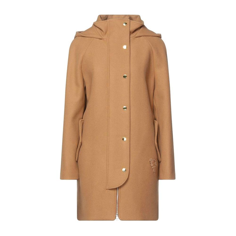 Love Moschino Brown Wool Women Coat Love Moschino