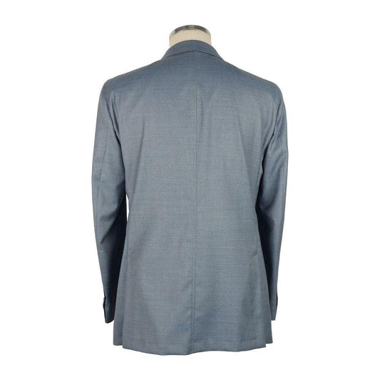 Emilio Romanelli Light Blue Wool Men's Blazer Emilio Romanelli