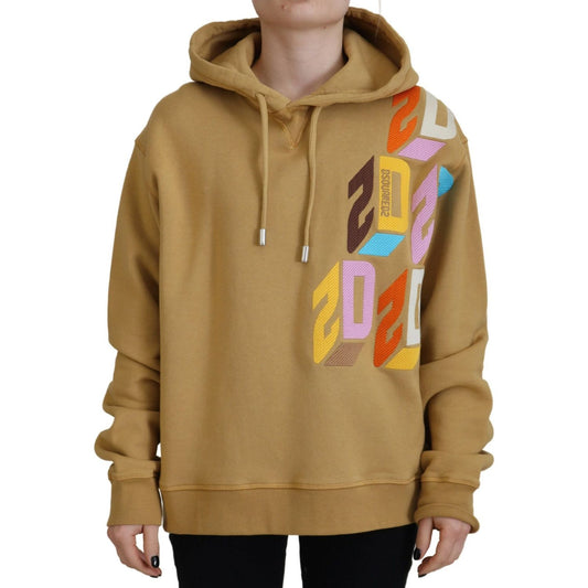 Dsquared² Brown Logo Printed Hooded Long Sleeve Sweater Dsquared²