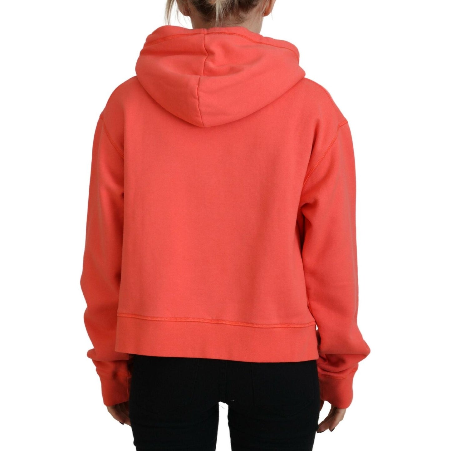 Dsquared² Pink Logo Print Cotton Hoodie Sweatshirt Sweater Dsquared²