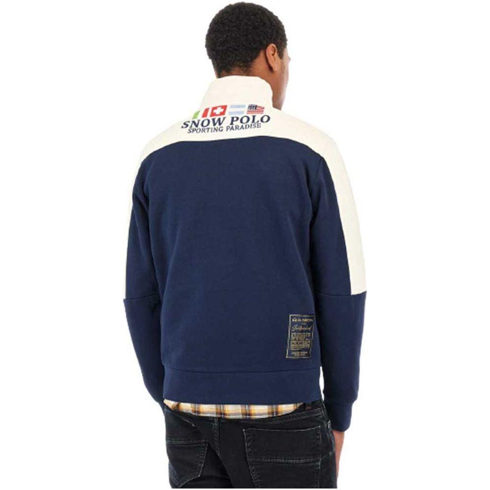 La Martina Blue Cotton Sweater La Martina