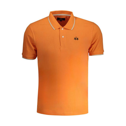 La Martina Orange Cotton Polo Shirt La Martina