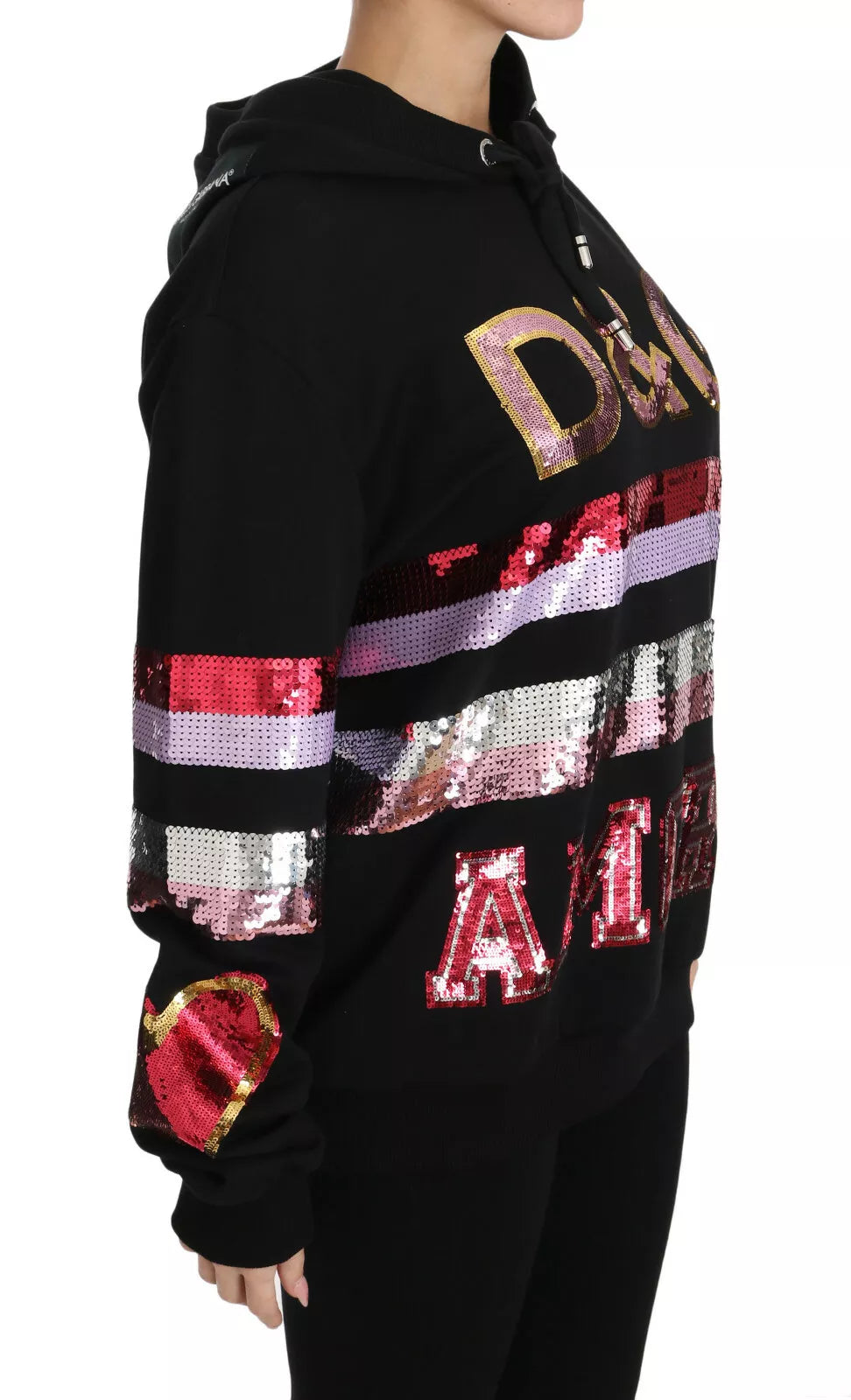 Dolce & Gabbana DG Sequined Hooded Pullover Sweater Dolce & Gabbana