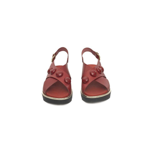 Cerruti 1881 Red COW Leather Sandal Cerruti 1881