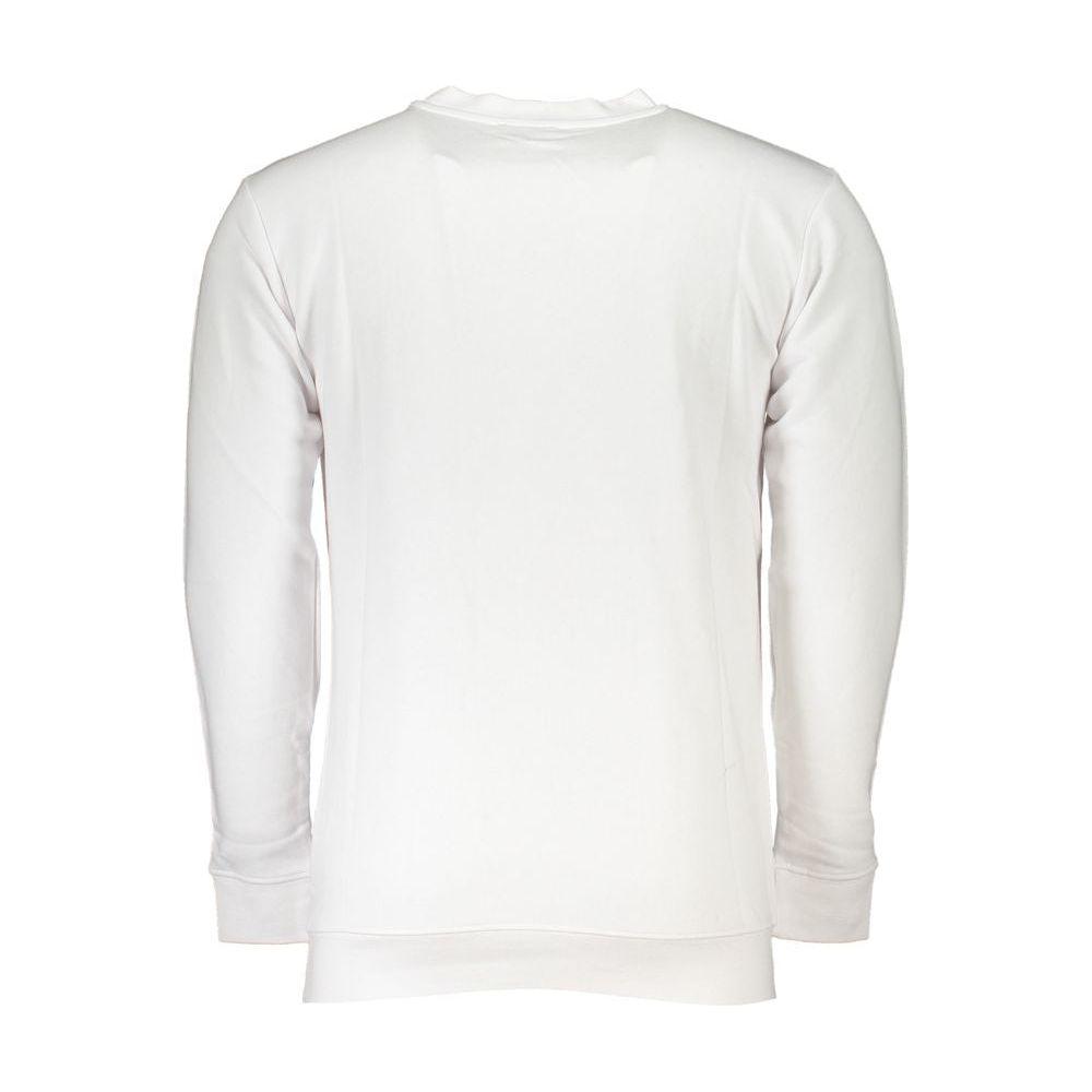 Cavalli Class White Cotton Sweater Cavalli Class