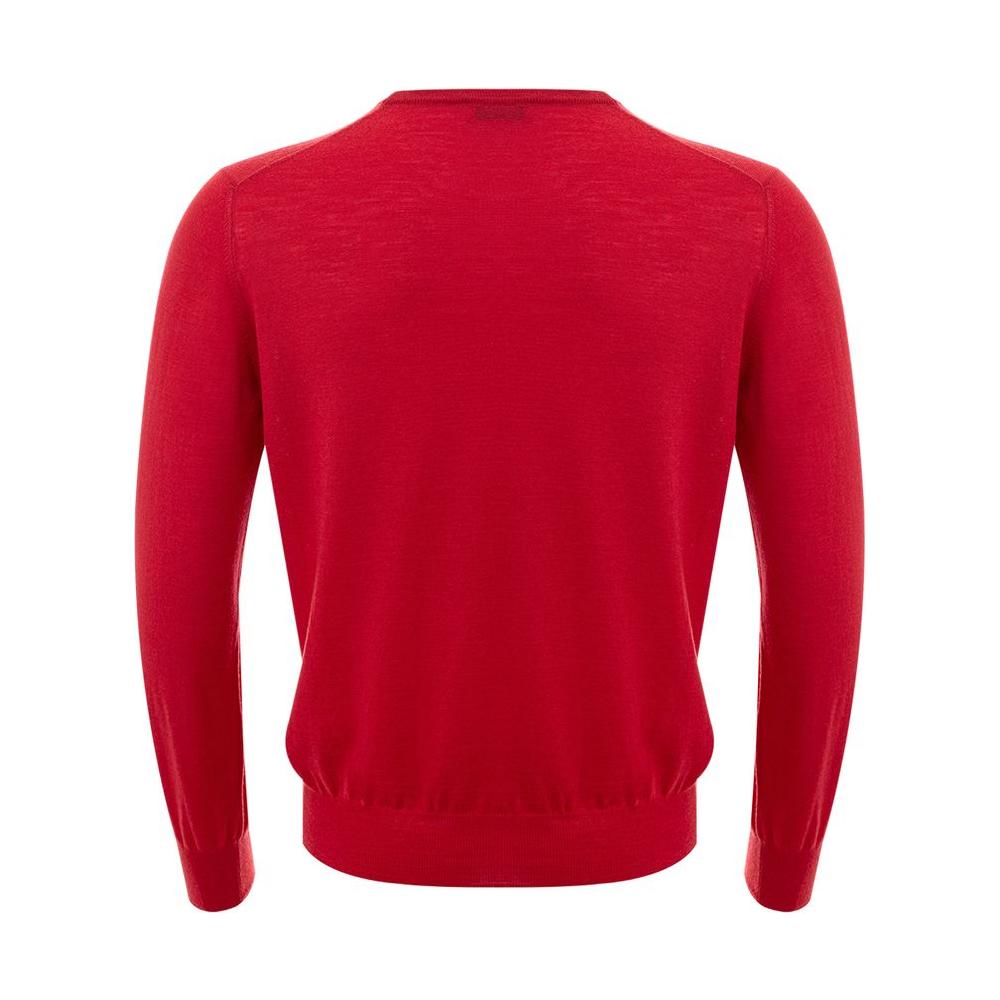 Gran Sasso Elegant Red Wool Sweater for Men Gran Sasso