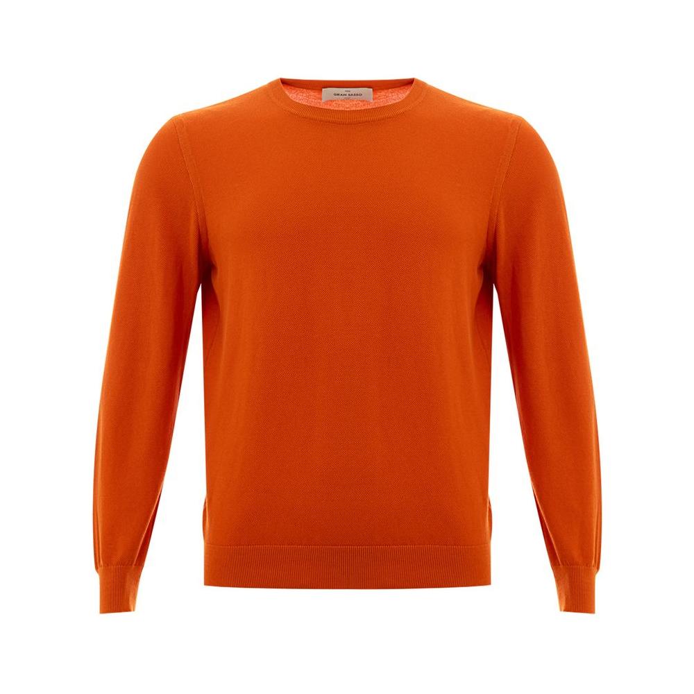 Gran Sasso Classic Orange Cotton Sweater for Elegant Men Gran Sasso