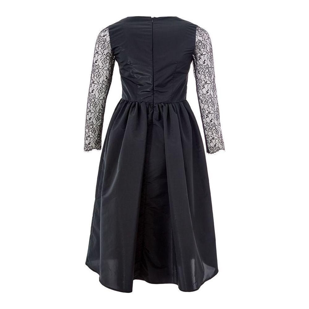 Lardini Elegant Black Polyester Dress Lardini