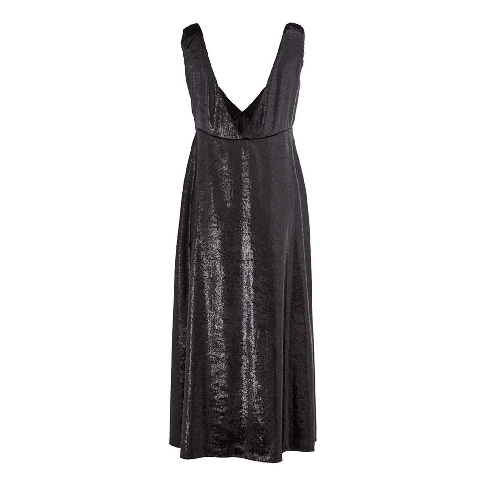 Lardini Elegant Polyester Black Dress Lardini