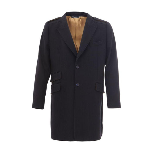 Dolce & Gabbana Elegant Blue Wool Jacket for Men Dolce & Gabbana