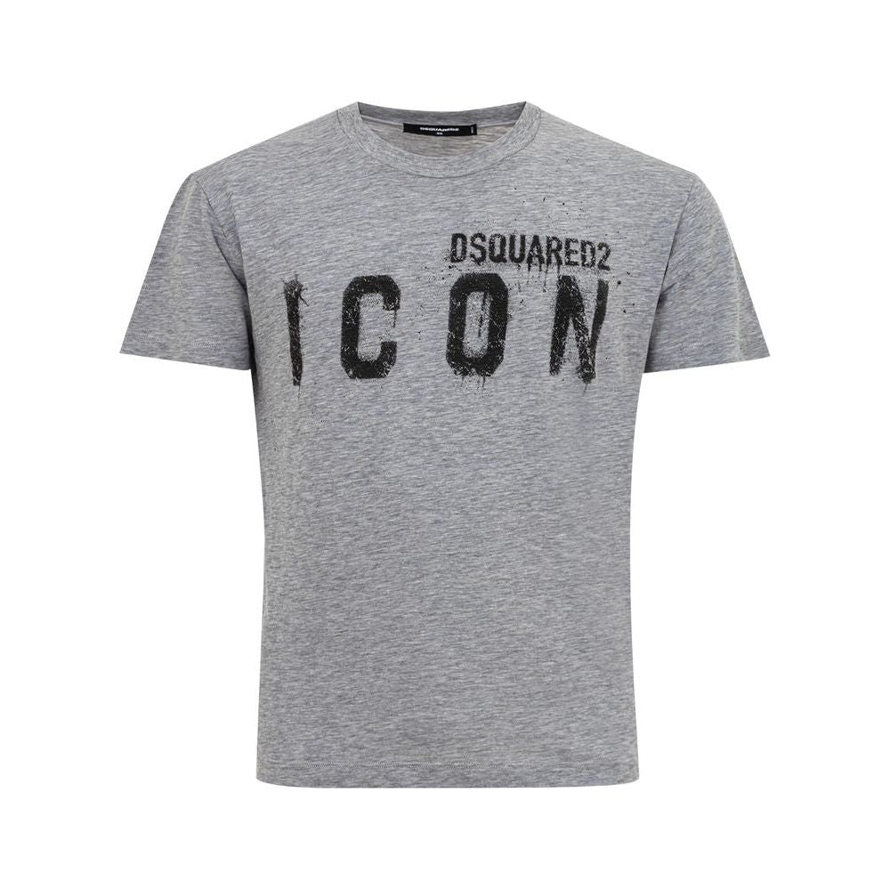 Dsquared² Sleek Gray Cotton Tee for Stylish Men Dsquared²