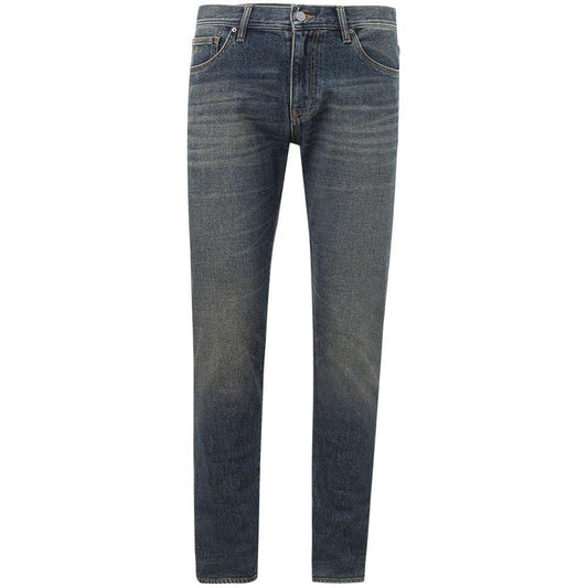 Armani Exchange Elevated Blue Cotton Denim Armani Exchange