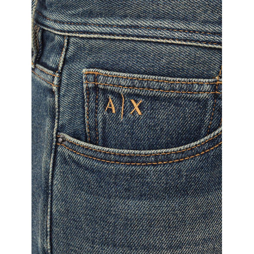 Armani Exchange Elevated Blue Cotton Denim Armani Exchange