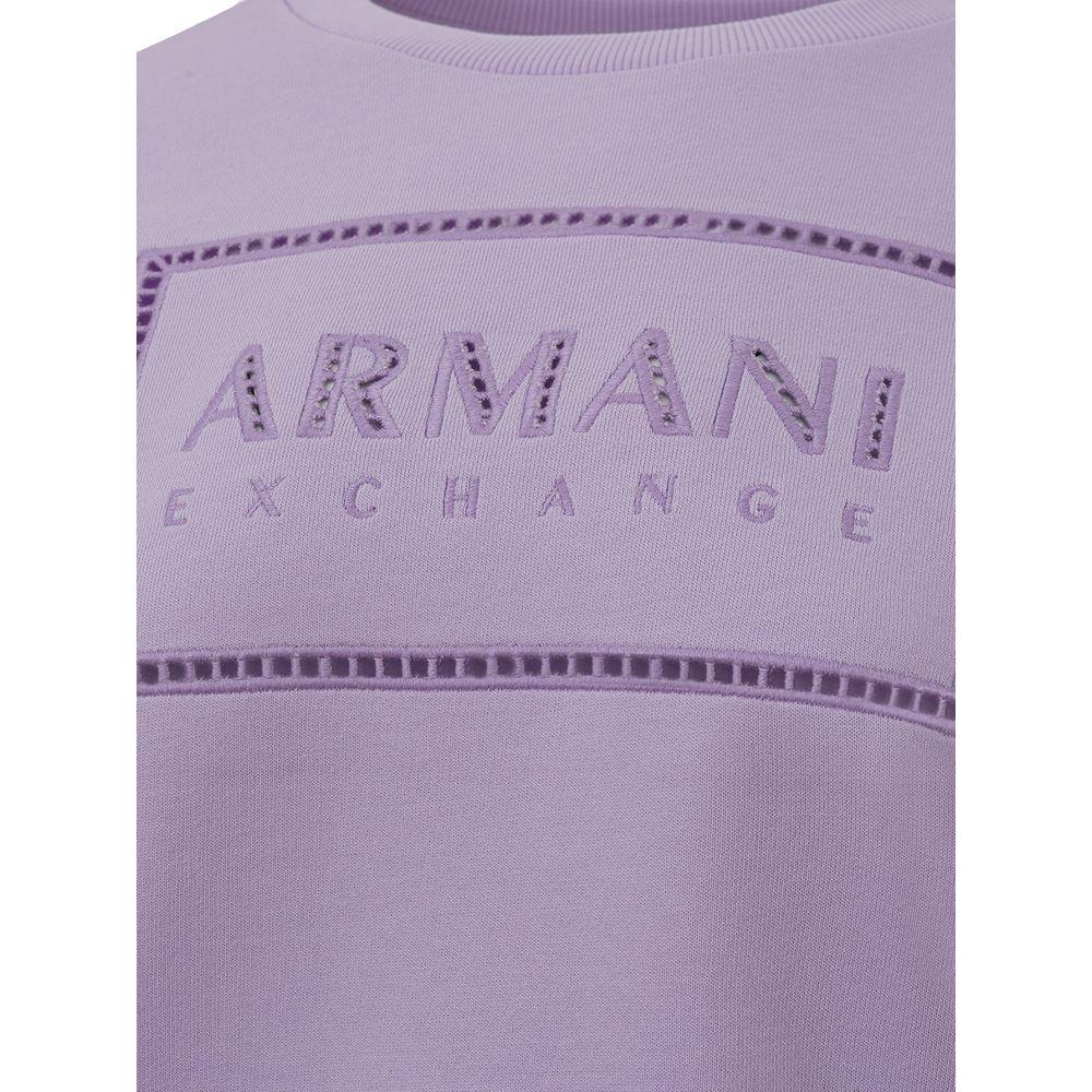 Armani Exchange Chic Purple Cotton Sweater for Women Armani Exchange