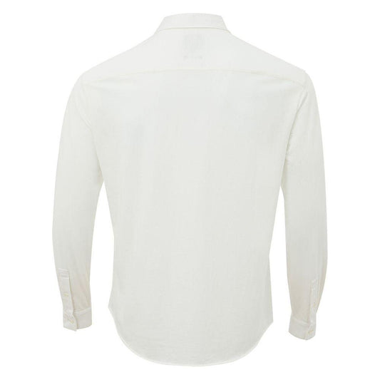 Armani Exchange Elegant White Organic Cotton Shirt Armani Exchange