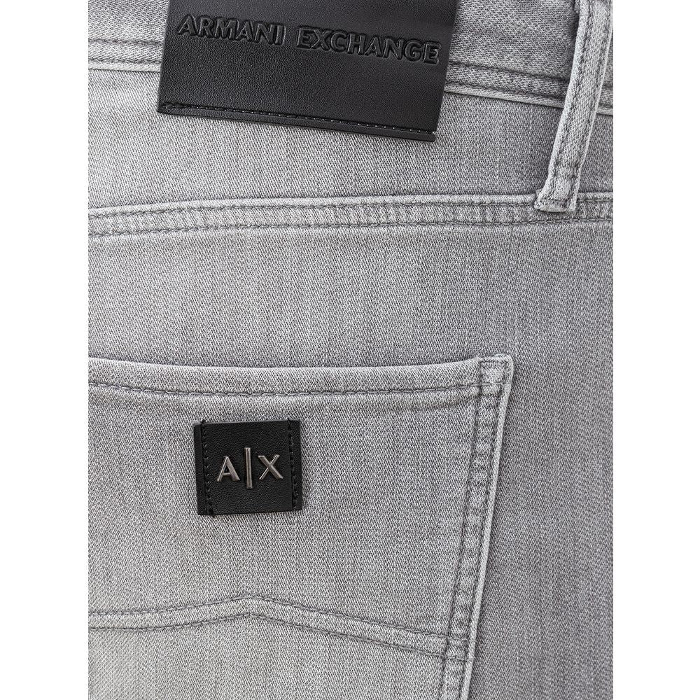 Armani Exchange Sleek Gray Cotton Denim Essentials Armani Exchange