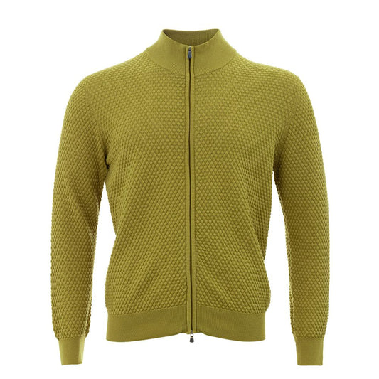 Gran Sasso Elegant Yellow Cotton Cardigan for Men Gran Sasso