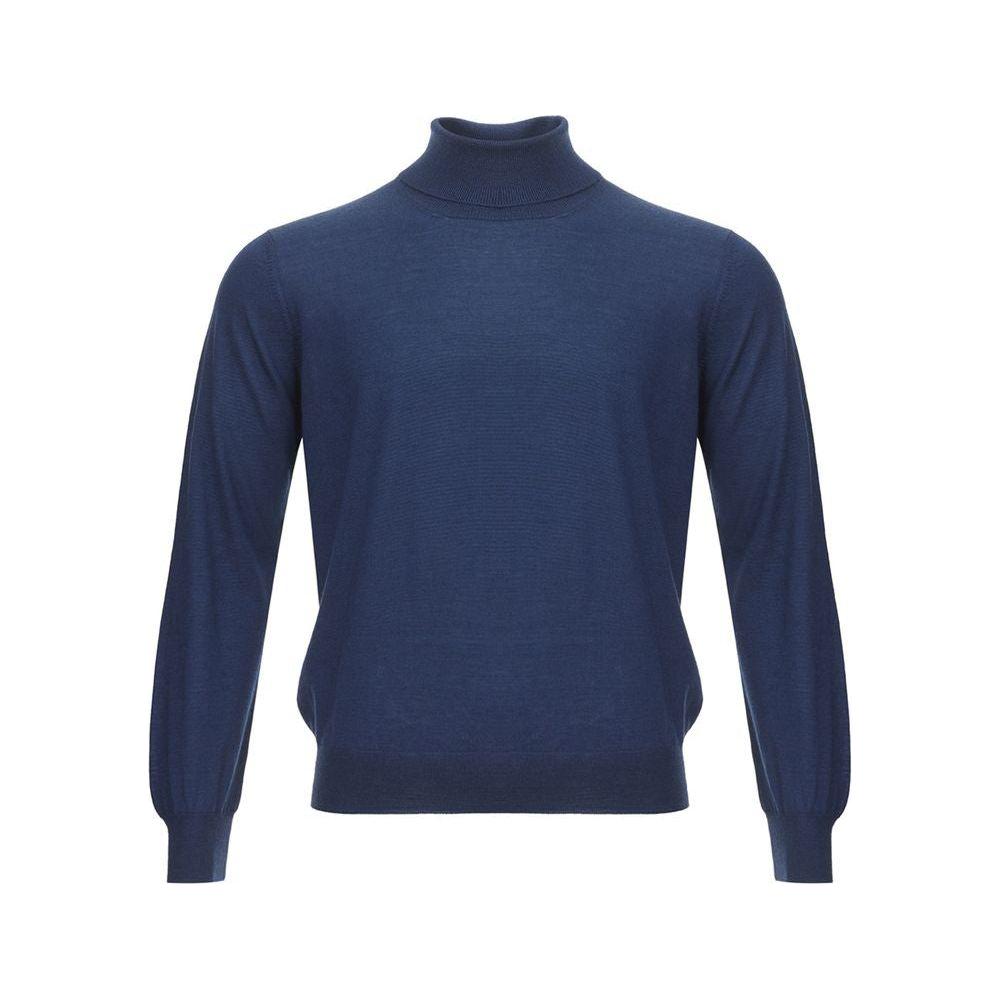 Gran Sasso Elegant Cashmere Sweater in Serene Blue Gran Sasso