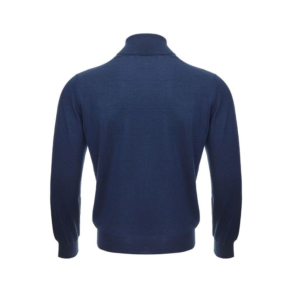 Gran Sasso Elegant Cashmere Sweater in Serene Blue Gran Sasso