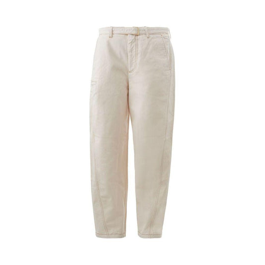 Emporio Armani Beige Cotton Chic Trousers Emporio Armani