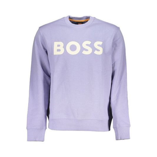 Hugo Boss Purple Cotton Sweater Hugo Boss