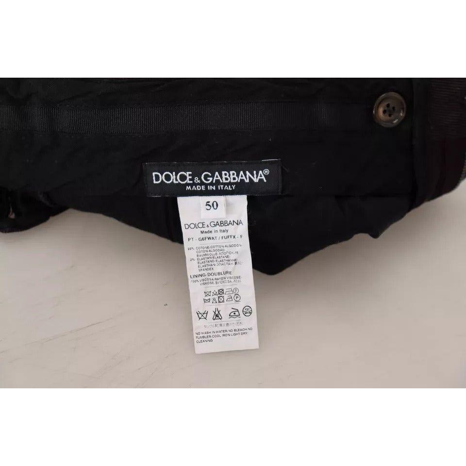 Dolce & Gabbana Brown Skinny Men Cotton Stretch Pants Dolce & Gabbana