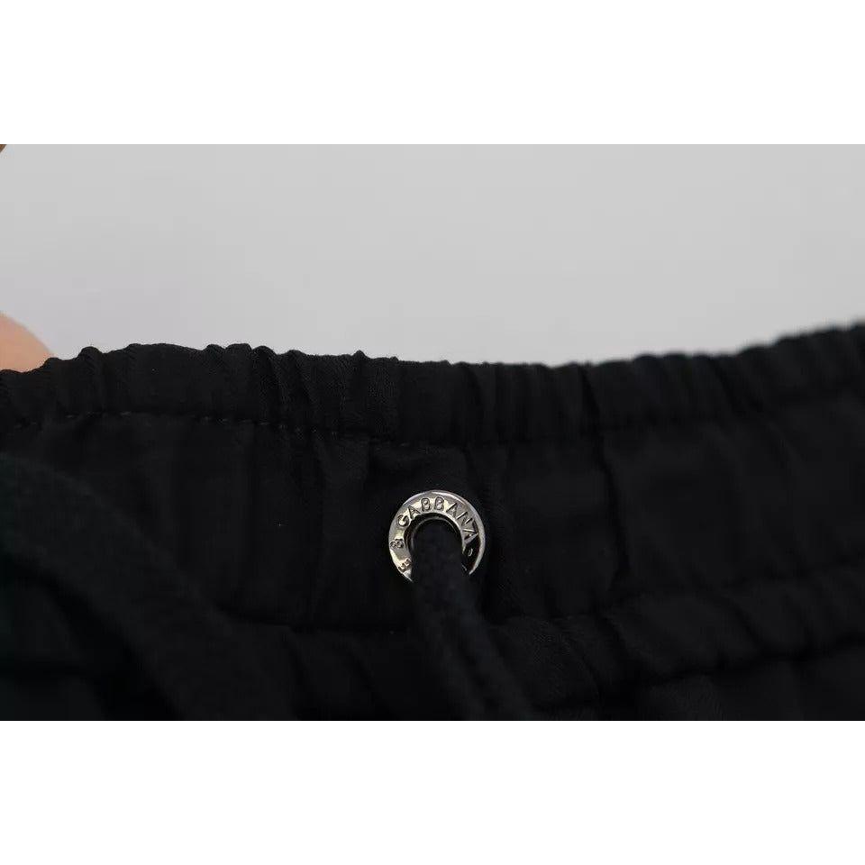 Dolce & Gabbana Black Jogger Jogging Wool Pants Dolce & Gabbana