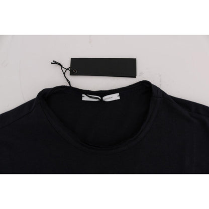 Daniele Alessandrini Blue Cotton Crewneck T-Shirt