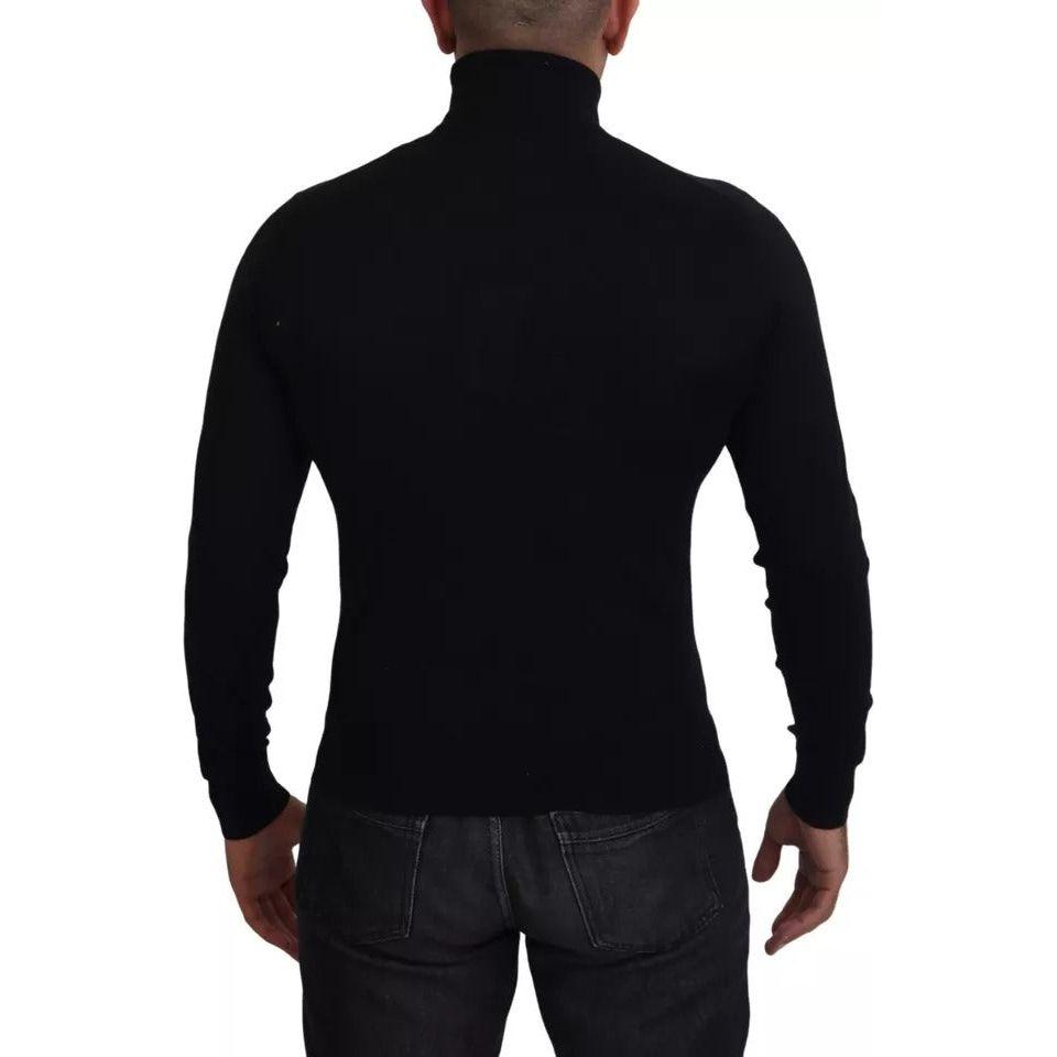 Dolce & Gabbana Black Cashmere Turtleneck Pullover Sweater Dolce & Gabbana